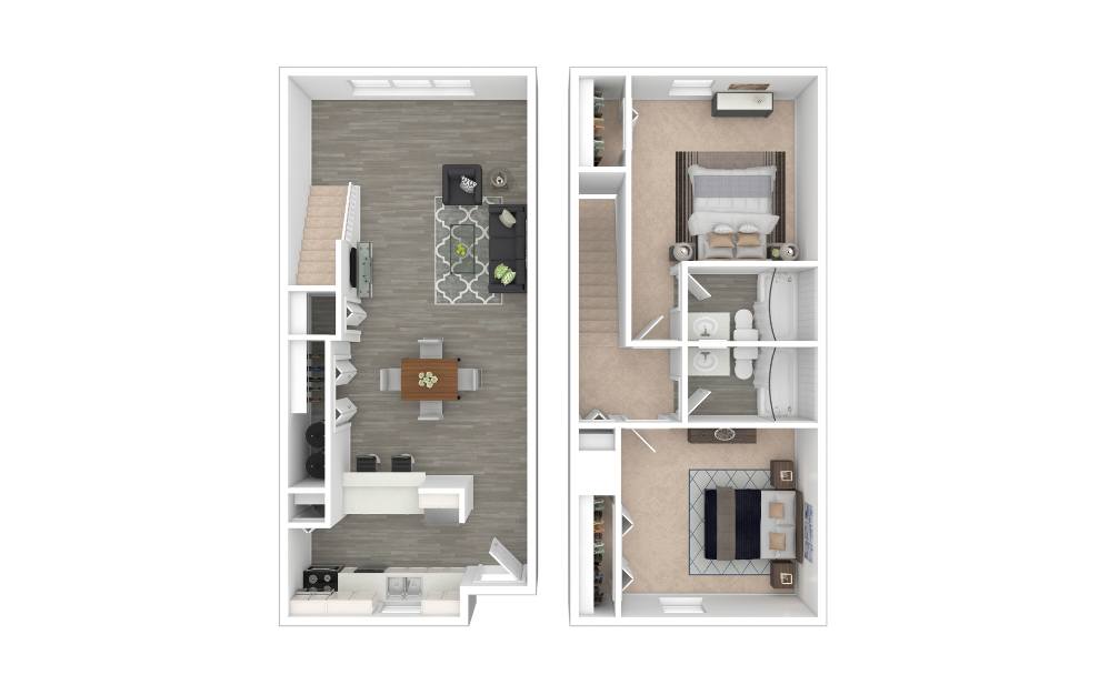 3D Furnished Floorplan - B1
