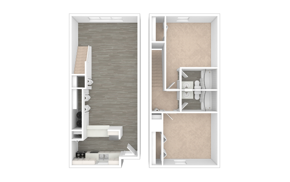 3D Unfurnished Floorplan -  B1